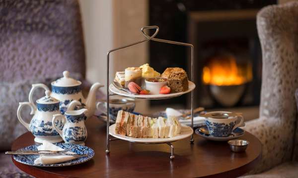 Afternoon tea in the lounge at the Imperial Hotel, Barnstaple