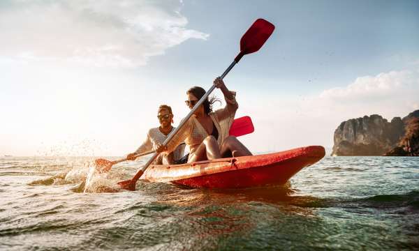 couple on a kayak