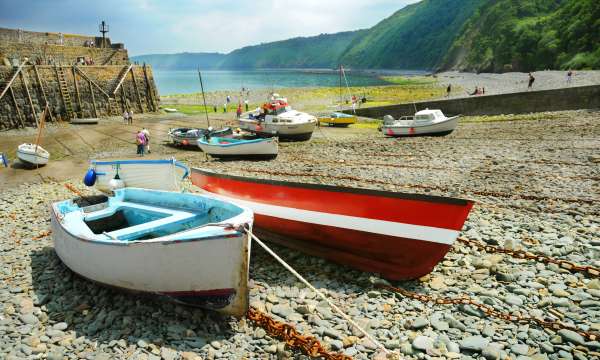 Boast in Clovelly harbour