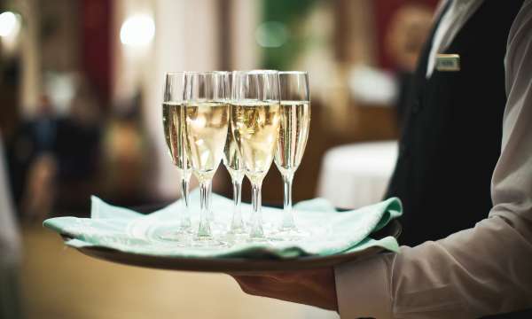 waiter with champagne