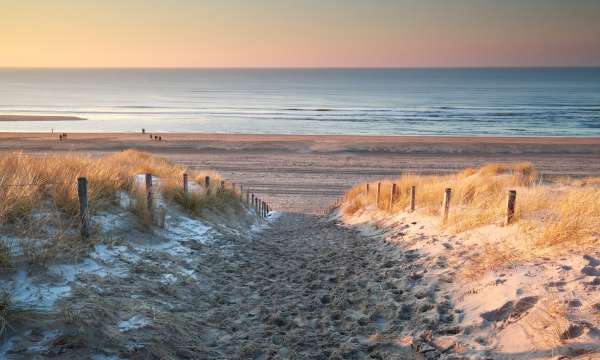 beach with snow