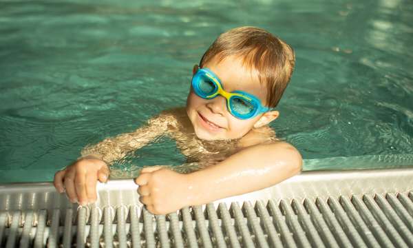 Child in swimming pool