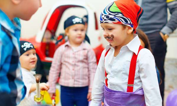 Children dressed up at pirates