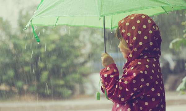 Little girl with an umbrella