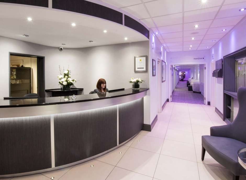 Barnstaple Hotel Foyer with Receptionist and Seating Area