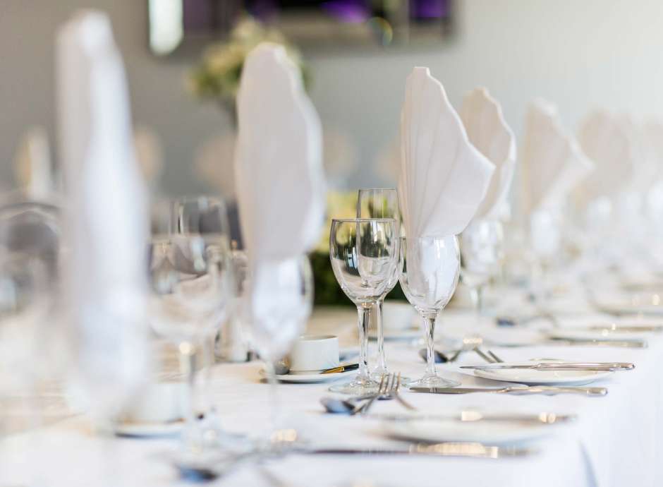 Barnstaple Hotel Wedding Table Place Setting