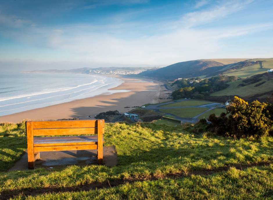 Bench Overlooking Putsburough Sands and Woolacombe