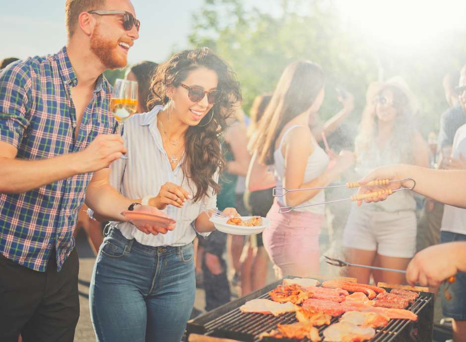 friends at a bbq