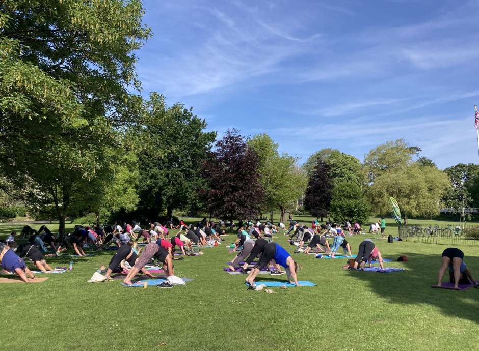 Park Yoga in Rock Park, Barnstaple