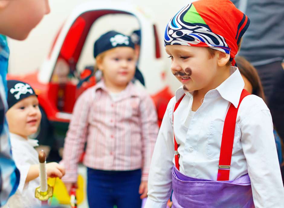 Children dressed up at pirates