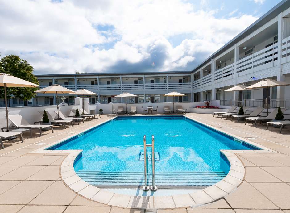 heated outdoor pool at barnstaple hotel