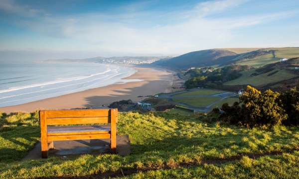 Bench Overlooking Putsburough Sands and Woolacombe