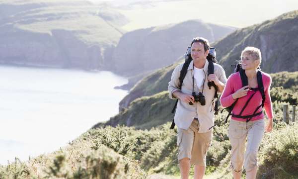 walkers on coastal path